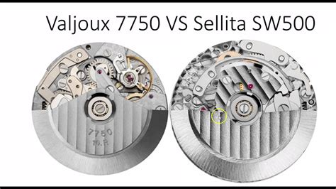 sellita sw500 vs valjoux 7750.